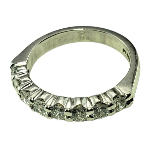 Platinum Diamond Wedding Band Ring Size 4.5 #15790 - Picture 4 of 8